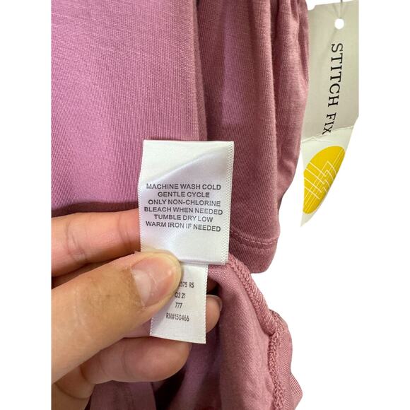 Bailey Lane Girls Pink Cold Shoulder Top Size M 8-10 Ruffle Stretch Tunic Blouse - Picture 7 of 9